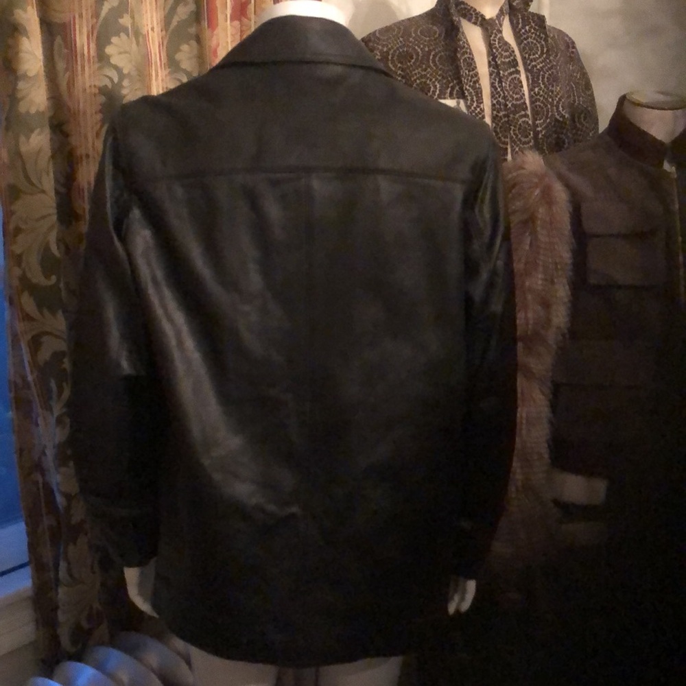 Preloved Express Men 100%Leather Jacket Medium - image 3